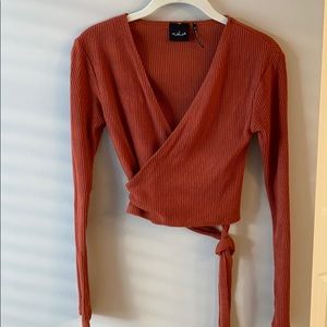 Urban outfitters Long sleeve wrap top. Never worn